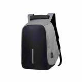 Cumpara ieftin Rucsac / Ghiozdan Edman rezistent la apa, Antifurt, pentru laptop de 15.6&quot;, cu port incarcare USB, cablu USB inclus, Negru/Gri