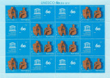 |Romania, LP 1702/2005, UNESCO - 60 de ani, coala de 8 timbre si 8 viniete, MNH, Nestampilat