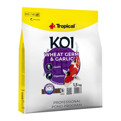 TROPICAL Koi Wheat Germ &amp;amp;amp; Garlic Pellet - S, 5L/1,5kg foto