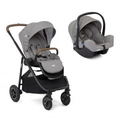 Carucior Versatrax cu scoica auto I-Snug Gray Flannel Joie Travel System foto