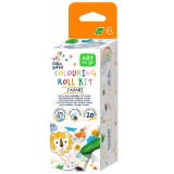 Kit rola de desenat 2 metri si 4 creioane cerate, Avenir, Haku Yoka, Safari