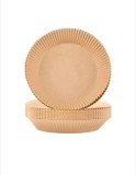 Set 100 hartii de copt pentru friteuza si tava, Unica folosinta, 16x20x4.5 cm, Maro, Oem