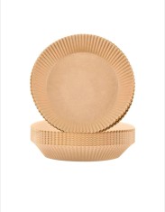 Set 100 hartii de copt pentru friteuza si tava, Unica folosinta, 16x20x4.5 cm, Maro