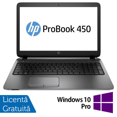 Laptop Refurbished HP ProBook 450 G3, Intel Core i3-6100U 2.30GHz, 8GB DDR3, 256GB SSD, DVD-RW, 15.6 Inch, Tastatura Numerica, Webcam + Windows 10 Pro foto