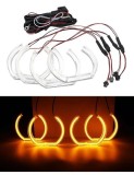 Kit Angel Eyes Galben SMD DTM pentru BMW Seria 3 F30, Seria 4 F36, Xenon Bright