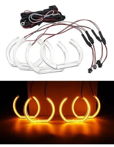 Kit Angel Eyes Galben SMD DTM pentru BMW Seria 3 F30, Seria 4 F36