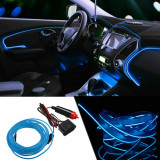 Fir Neon Auto Electroluminiscent El Wire 2M Cu Lumina Albastra Cu Droser Si Mufa Bricheta 347912