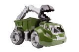 Masinuta utilaj mega basculanta, Technok, cu brat mobil, cu cupa, verde militar