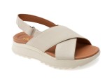 Sandale CLARKS albe, DASH LITE WISH, din piele naturala