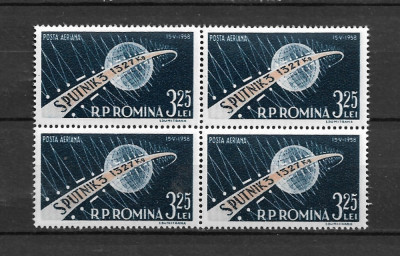 ROMANIA 1958 - SPUTNIK III, BLOC, MNH - LP 460 foto