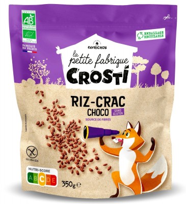 Cereale BIO pentru copii din orez expandat si ciocolata Crosti foto