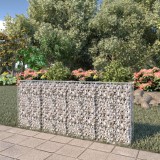 Perete gabion cu capace, 200x20x85 cm, otel galvanizat GartenMobel Dekor, vidaXL