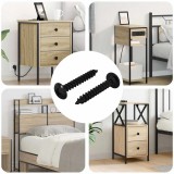 vidaXL Cuie Auto-filetante 2 pcs Negru 4 x 25 mm Oțel 864508