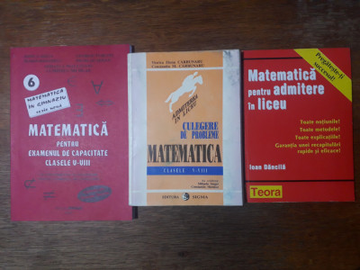 Probleme de matematica pentru V-VIII, 3 culegeri / R1S foto