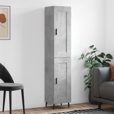 vidaXL Dulap &amp;icirc;nalt, gri beton, 34,5x34x180 cm, lemn prelucrat 3200469 foto