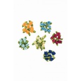Accesorii creatie - trandafiri textil, diverse culori, de cusut, set 15 buc, Colorarte, RIB1005