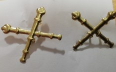 S 22 - semne de arma - metalice - artilerie - aurii foto