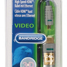 Cablu HDMI - micro HDMI cu Ethernet Bandridge BVL1701 High-Speed (1m)