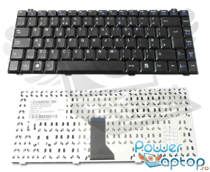 Tastatura Gateway M 150XL, M 6000, M1600, W350