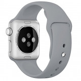 Cumpara ieftin Curea iUni compatibila cu Apple Watch 1/2/3/4/5/6/7, 44mm, Silicon, Gray