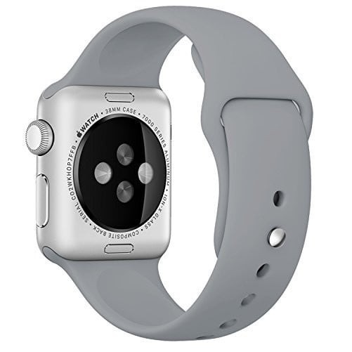Curea iUni compatibila cu Apple Watch Ultra/SE/8/7/6/5/4/3/2/1, 44mm, Silicon, Gray