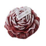 Lumanare parfumata, flippy, model trandafir, ardere 10h, 70 g, 7.5 x 3.5 cm, parfum de trandafir, rosu