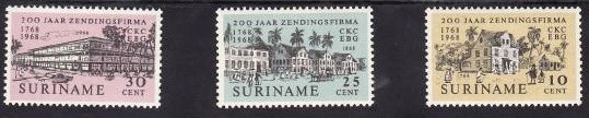 C1615 - Surinam 1968 -Biserica 3v.neuzat,perfecta stare