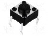 Microintrerupator 6x6mm, OFF-(ON), SPST-NO, NINIGI -