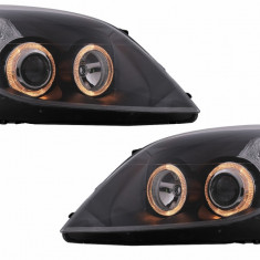 Faruri Angel Eyes Opel Vectra C Signum Facelift (09.2005-2008) Negru Performance AutoTuning