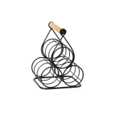 Cumpara ieftin Suport 3 sticle vin fier negru 21 x 18 x 28,5 cm