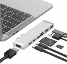 Adaptor Hub Adaptor Usb-C Usb Thunderbolt Hdmi 4K Pentru Macbook Pro Air