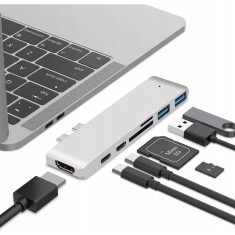 Adaptor Hub Adaptor Usb-C Usb Thunderbolt Hdmi 4K Pentru Macbook Pro Air