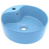 Cumpara ieftin Chiuveta de lux cu preaplin, bleu mat, 36x13 cm, ceramica