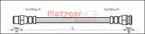 Conducta / cablu frana FORD GALAXY (WGR) (1995 - 2006) METZGER 4112520