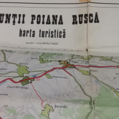 myh 63 - 38 - HARTA TURISTICA - MUNTII POIANA RUSCAI - PIESA DE COLECTIE