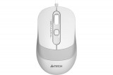 Mouse a4tech - fm10 white cu fir usb optic 1200 dpi butoane/scroll 4/1 buton selectare