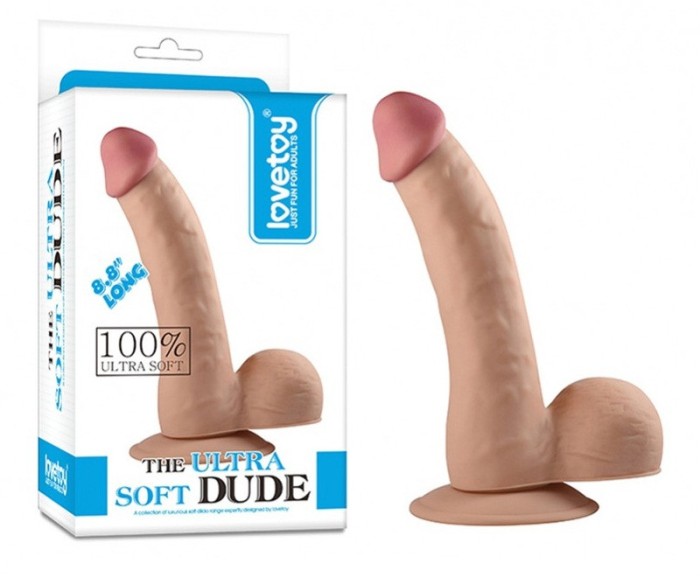 Dildo Ultra Soft Dude Realistic 8.8&quot; [ 22,5 cm x 3,6cm ]