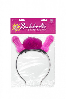 Accesoriu Bachelorette Party Favors Flashing Light Up Pecker Headband foto