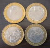 Lot 4 monede comemorative Rusia - 10 Ruble, Asia