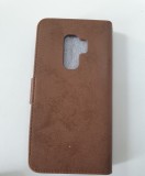 Cumpara ieftin Husa Flip Samsung Galaxy S9 Plus G965 + Cablu de date Cadou, Maro