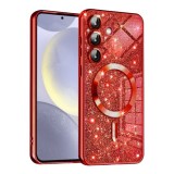 Husa pentru Samsung Galaxy S24 - Techsuit Luxury Glitter MagSafe - Red