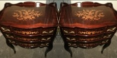 Set comodine in stilul francez Empire cu 3 sertare