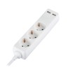 Prelungitor 3 cai + 2usb 5m(3g1.5mm2) alb, V-TAC
