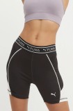 Puma pantaloni scurți de antrenament Train Strong culoarea negru, modelator, high waist, 525042