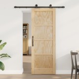 Ușă Glisantă cu Set de Hardware &#039;ORKDAL&#039;din Lemn Masiv de Pin