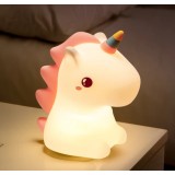 Lampa de veghe pentru camera copii, THD SL2, LED, Model Unicorn, Senzor tactil, Alb