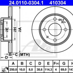 Disc frana MITSUBISHI COLT VI (Z3, Z2) (2002 - 2012) ATE 24.0110-0304.1