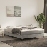 Gossi saltea de pat cu arcuri, gri deschis, 140x220x20 cm, catifea