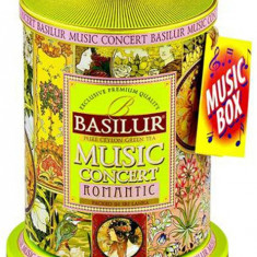 Ceai verde cu ananas si trandafir Music Concert Romantic, 100g, Basilur
