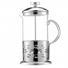 Ceainic infuzor Beans din sticla borosilicata cu maner si sita de tip presa, 1 L